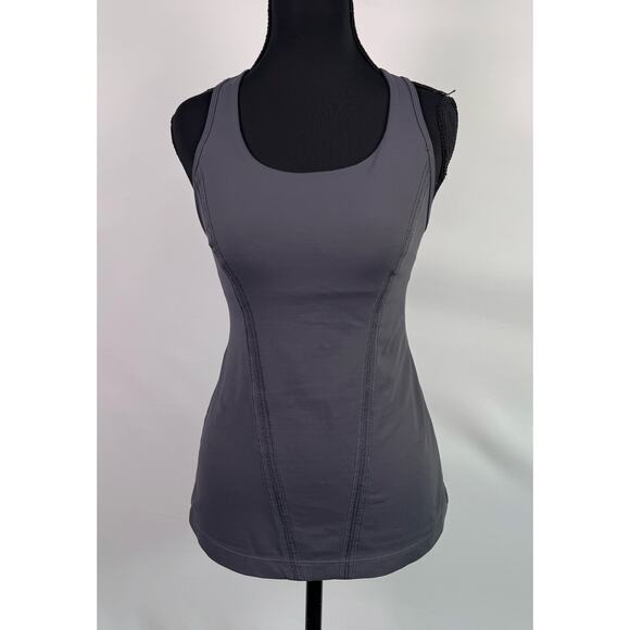 Lululemon Gray Racerback Athletic Tank Top Size Small - Picture 1 of 7